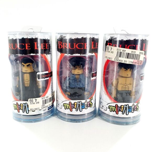 Other - Bruce Lee Minimates Mini Figures Lot Of 3 Art Asylum Brand New Sealed